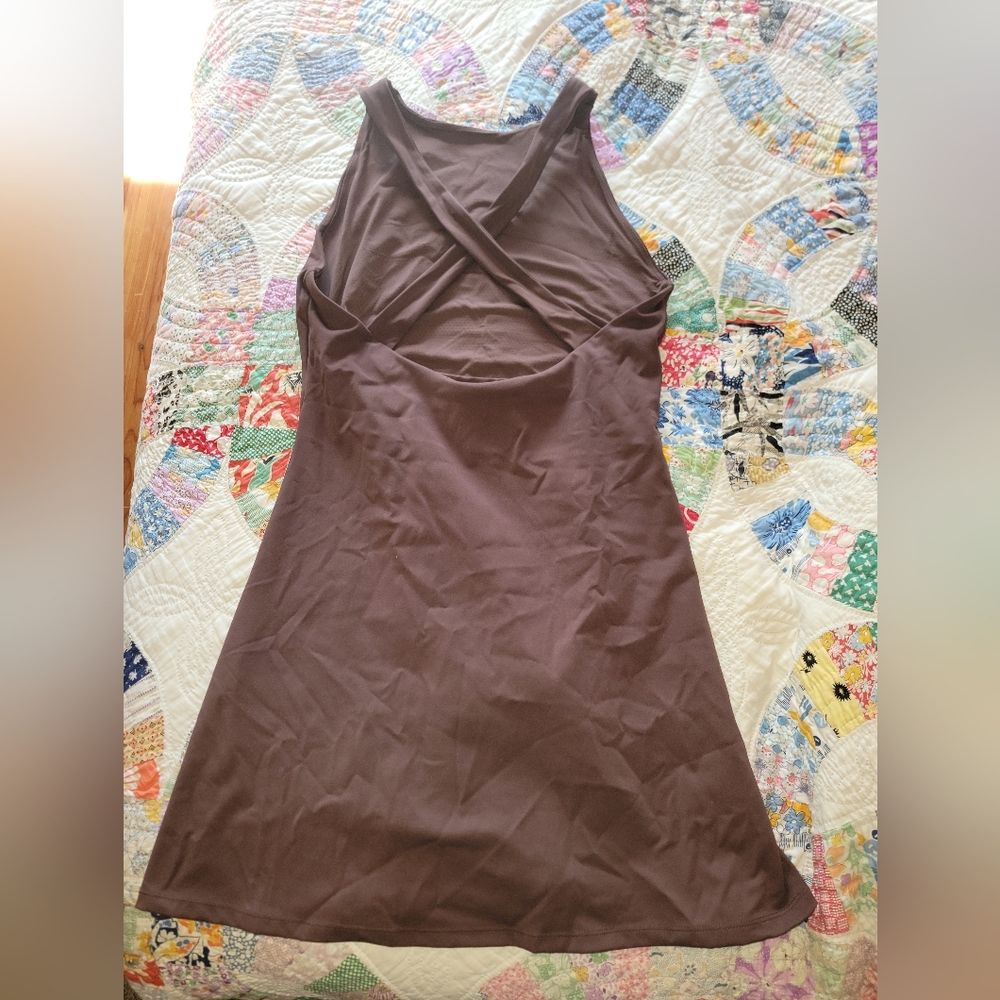 NWT large Womens Crewneck Criss Cross Open Back Tennis Dress - Picture 2 of 5
